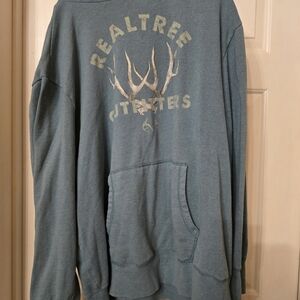 Realtree Blue Hoodie with Silver Logo